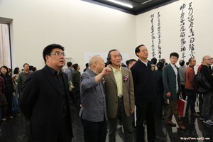 江苏省原书协主席尉天池参观刘元堂个展